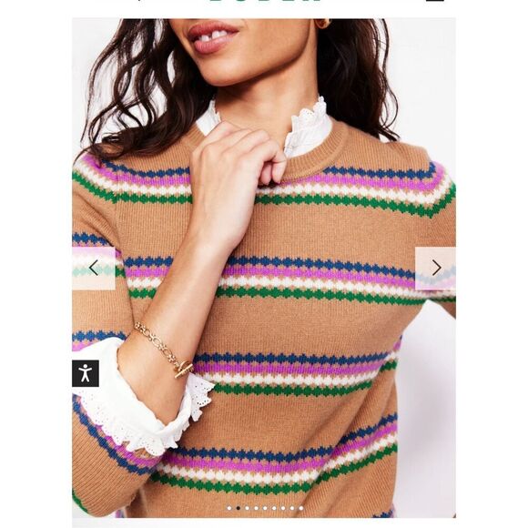 Boden Edie fair Isle sweater XS - Picture 4 of 11